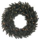 Corona Navideña de Abeto Negro Vickerman 48 cm con LED Blanco Cálido Corona Navideña de Abeto Negro Vickerman 48 cm con LED Blanco Cálido