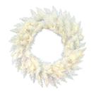 Corona Navideña Vickerman de 30" Abeto Blanco Brillante con LED