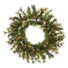 Corona Navideña Vickerman de 36" con Pino Mixto Campestre y luces LED
