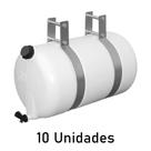 Corote Barrica Água Plástica 25 Lt Branca Completa - 10 Un