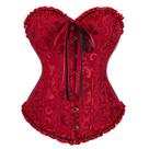 Corpete Corset Espartilho Cinta Modela Cintura Afina Floral Tamanho:36 (S)Cor:Bordô