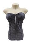 Corpete Corset Espartilho Corselet Modelador Azul Marinho BM Corpete Corset Espartilho Corselet Modelador Azul Marinho BM