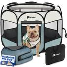 Corral para Mascotas Persure Interior/Exterior para Perro y Gato Gris Pequeño