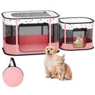 Corral portátil para gatos DESELL 8 varillas reforzadas rosa 81x61x56 cm Corral portátil para gatos DESELL 8 varillas reforzadas rosa 81x61x56 cm
