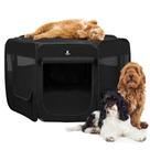 Corral portátil para mascotas X-ZONE PET para perro, gato y conejo color negro
