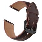 Correa de reloj Vancle de cuero genuino con cierre rápido de 22mm en color marrón Correa de reloj Vancle de cuero genuino con cierre rápido de 22mm en color marrón
