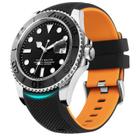 Correa para Reloj Fullmosa de Silicona de 22mm Sin Espacios Negro y Naranja