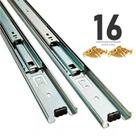 Corrediça de Gaveta Trilho Telescópico 40cm Par Corrediça de Gaveta Trilho Telescópico 40cm Par