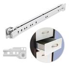 Corrediça P/ Gaveta 30cm Branco Trilho 1 par