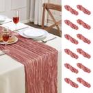 Corredor de mesa AGIRL 12 peças 89 cm x 305 cm Rose Gauze Boho