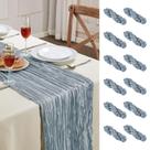 Corredor de mesa AGIRL Boho Dusty Blue 89x305 cm, pacote com 12