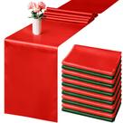 Corredor de mesa Aneco Christmas Satin 30 x 275 cm vermelho/preto/verde