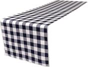 Corredor de mesa LA Linen Poly Checkered 35x275cm azul/branco Corredor de mesa LA Linen Poly Checkered 35x275cm azul/branco