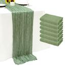 Corredor de Mesa Seveups Verde Salvia Gasa 3m Poliéster x 55cm