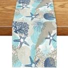 Corredor de mesa SHADIORA Blue Coastal Spring Summer 33x182cm Corredor de mesa SHADIORA Blue Coastal Spring Summer 33x182cm