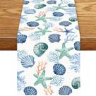 Corredor de mesa SHADIORA Coastal Rustic Farmhouse 33x182cm azul Corredor de mesa SHADIORA Coastal Rustic Farmhouse 33x182cm azul