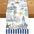 Corredor de mesa SHADIORA Nautical Summer Ocean 33x182cm Poliéster Corredor de mesa SHADIORA Nautical Summer Ocean 33x182cm Poliéster