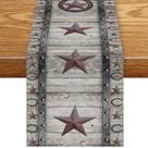 Corredor de mesa SHADIORA Western Texas Rustic Farmhouse Grey