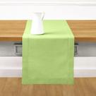 Corredor de mesa Solino Home Algodão Verde Maçã e Linho 3m