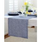 Corredor de mesa Solino Home Athena 36x122 cm Linen Indigo Corredor de mesa Solino Home Athena 36x122 cm Linen Indigo