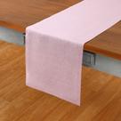 Corredor de mesa Solino Home Athena Bubblegum rosa de linho 3,35 m