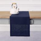 Corredor de mesa Solino Home azul marinho 36x122 cm Linho Corredor de mesa Solino Home azul marinho 36x122 cm Linho