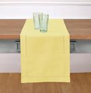 Corredor de mesa Solino Home Linho de algodão amarelo 30x300cm