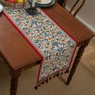 Corredor de mesa Vintage Magpie Floral Jacquard 180x35cm Corredor de mesa Vintage Magpie Floral Jacquard 180x35cm