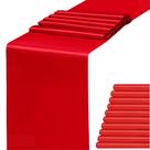 Corredor de mesa WENSINL vermelho acetinado 30x274 cm, pacote com 10 Corredor de mesa WENSINL vermelho acetinado 30x274 cm, pacote com 10
