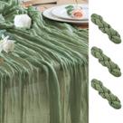 Corredor de mesa Wokceer Cheesecloth, pacote com 3 unidades, 89x305cm Sage
