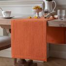 Corredor de mesa ZeeMart, estilo serapilheira, 183 cm, laranja queimada, rústico Corredor de mesa ZeeMart, estilo serapilheira, 183 cm, laranja queimada, rústico