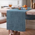 Corredor de mesa ZeeMart Style Burlap Style Farmhouse azul com 150 cm de comprimento Corredor de mesa ZeeMart Style Burlap Style Farmhouse azul com 150 cm de comprimento