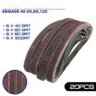 Correias de Lixa Mistas (20 Peças) - 13mm x 457mm - Grãos 40, 60, 80 e 120 para Lixadeira de Cinta Correias de Lixa Mistas (20 Peças) - 13mm x 457mm - Grãos 40, 60, 80 e 120 para Lixadeira de Cinta