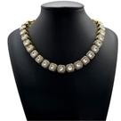 Corrente 12mm Brilhantes Fecho Premium Banhado a Ouro 18k