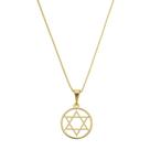 Corrente 60cm Pingente Estrela de Davi Banho de Ouro 18k Corrente 60cm Pingente Estrela de Davi Banho de Ouro 18k