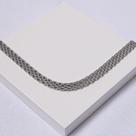 Corrente Aço Inox Prata Elo Entrelaçado Achatado Masculina
