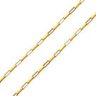 Corrente Alongada Maciça 70cm Masculina 1,1mm Ouro 18k 750