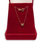 Corrente Americana em Ouro 18k Com Pingente Coração 45cm Cordão Colar Gargantilha Feminina Corrente Americana em Ouro 18k Com Pingente Coração 45cm Cordão Colar Gargantilha Feminina