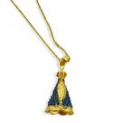 Corrente Aparecida Com Strass Dourada 3,50 Cm
