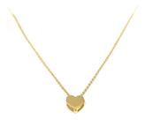 Corrente Bailarina 40cm de Ouro 18k com Pingente Coração Colar Cordão Gargantilha Feminina