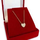 Corrente Bailarina de Ouro 18k 40cm com Pingente Coração Zircônias Colar Cordão Gargantilha Feminina Corrente Bailarina de Ouro 18k 40cm com Pingente Coração Zircônias Colar Cordão Gargantilha Feminina