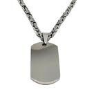 Corrente Bali E Pingente P/Gravação Placa Identificação Dog Aço Inox