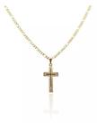 Corrente Banhada A Ouro 18k Cordão Masc/3x1 2mmFem. 50cm Ping Cruz Corrente Banhada A Ouro 18k Cordão Masc/3x1 2mmFem. 50cm Ping Cruz