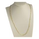 Corrente Banhada a Ouro 60 cm Elo Longo Chato Bijou Art