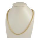 Corrente Banhada a Ouro Elo Tubo Redinha 45cm Bijou Art