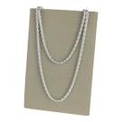 Corrente Banhada a Prata Cordão Baiano 60 cm Bijou Art