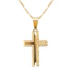 corrente banhada ouro aço + pingente pai nosso + saquinho casual social presente qualidade premium dourado original