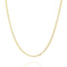 Corrente banhado ouro 3x 24k 18k e 22k feminino elo retangular rommanel 42 cm 50 cm 531155 531156