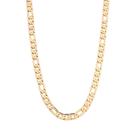 Corrente banhado ouro 3x 24k 18k e 22k masculina grossa rommanel groumet elos 3x1 50 cm ouro 18k 532455