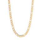 Corrente banhado ouro 3x 24k 18k e 22k masculina grossa rommanel groumet elos 3x1 60 cm ouro 18k 532456